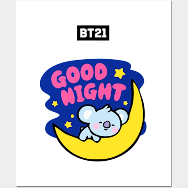 bt21 bts exclusive design 128 Wall Art by Typography Dose